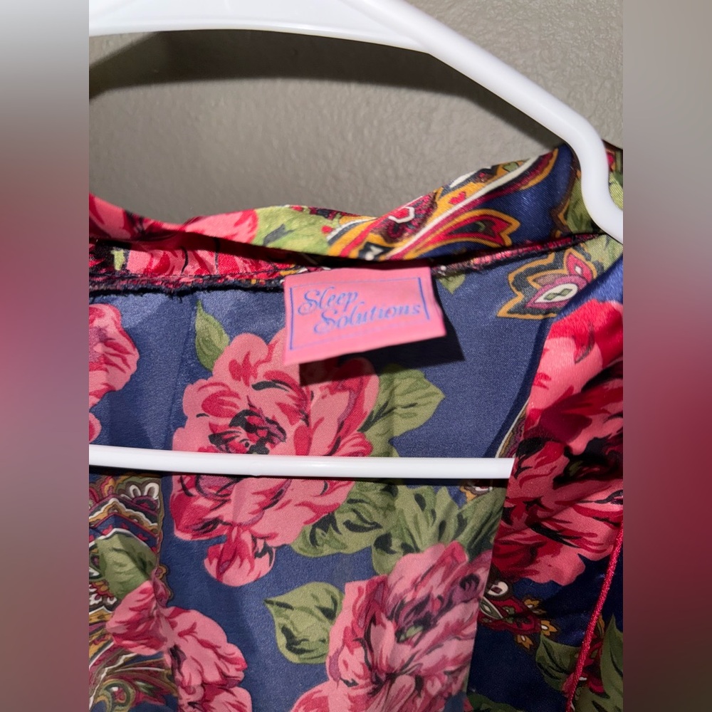 Floral Women's Robe/night dress - Pink and Blue